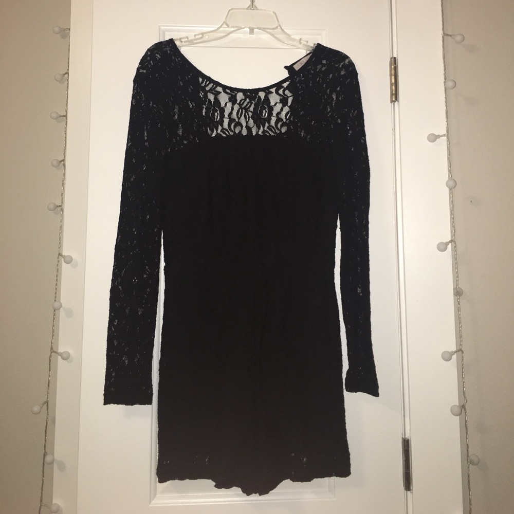 1. State Black Laced Romper