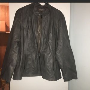 Maroon leather jacket
