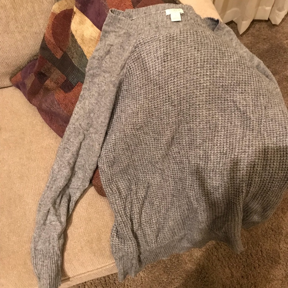 j crew gray sweater