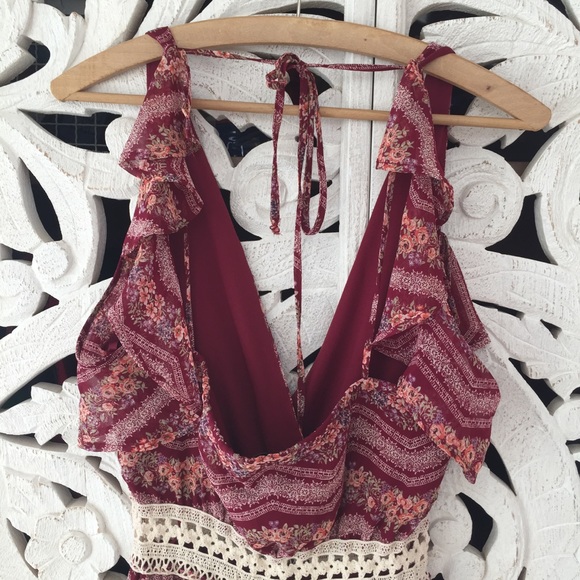 Floral Crochet Cutout Maxi Dress - Picture 5 of 5