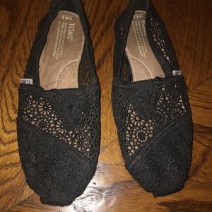 Black Crochet toms!!