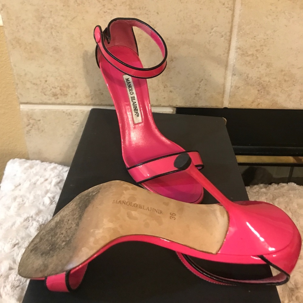 Authentic  Manolo Blahnik , size 36 worn twice.