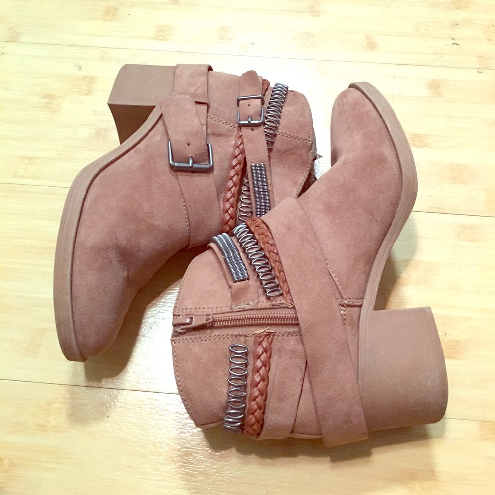 Brown suede boots