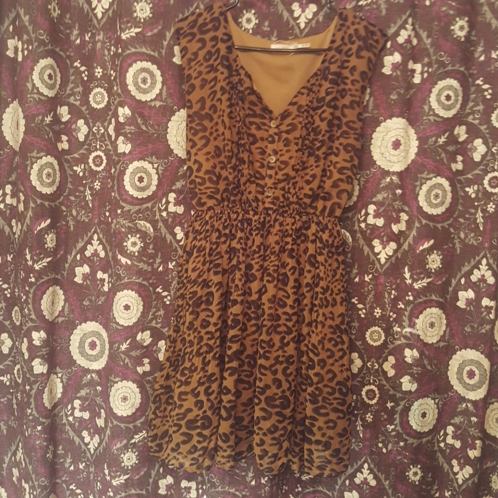 Blu Pepper Cheetah Print Dress