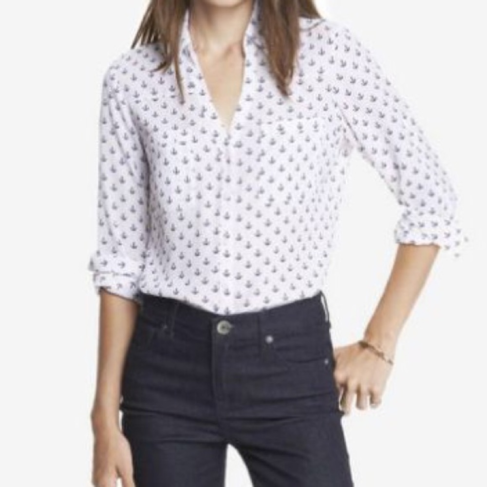 Express portofino anchor blouse