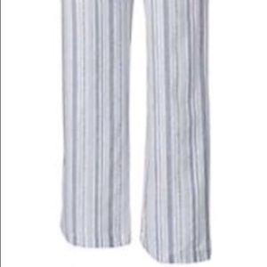 NWT Navy striped Linen Beach Pants