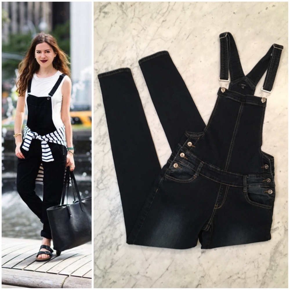 🌟skinny leg dark denim overalls from Von Maur🌟