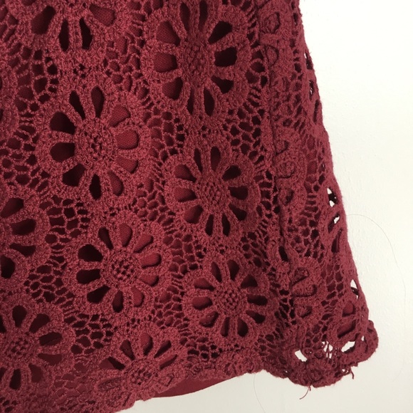 Women's Maroon Eyelet Sweet Rain Shorts - Picture 4 of 6