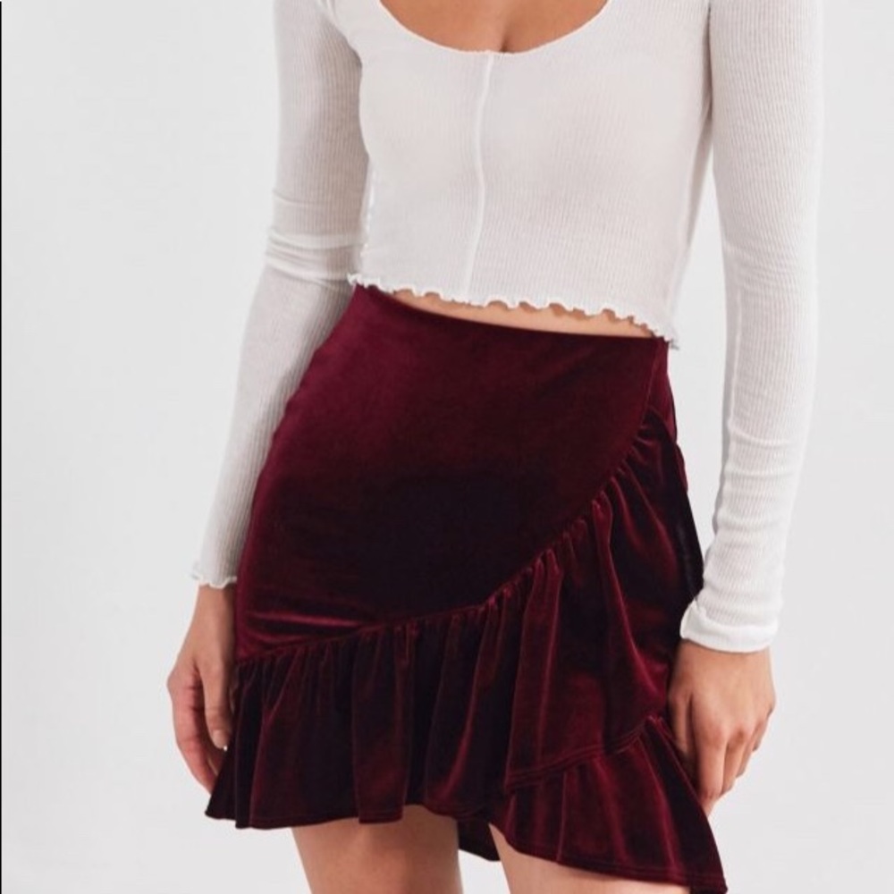 NWOT velvet skirt
