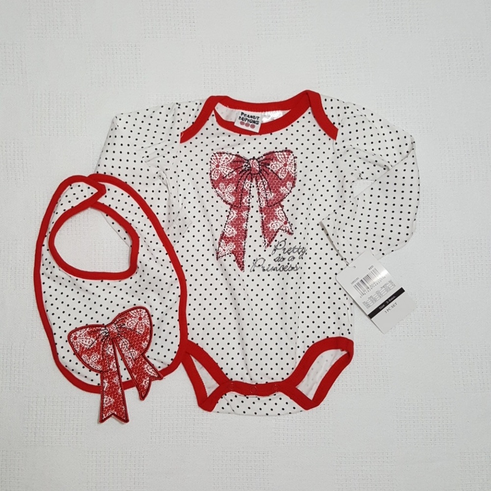 NWT Peanut Buttons 2 Piece Onsie Set - 3-6 Month