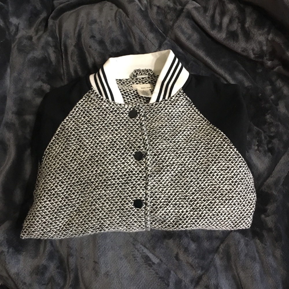 Thick varsity bomber.