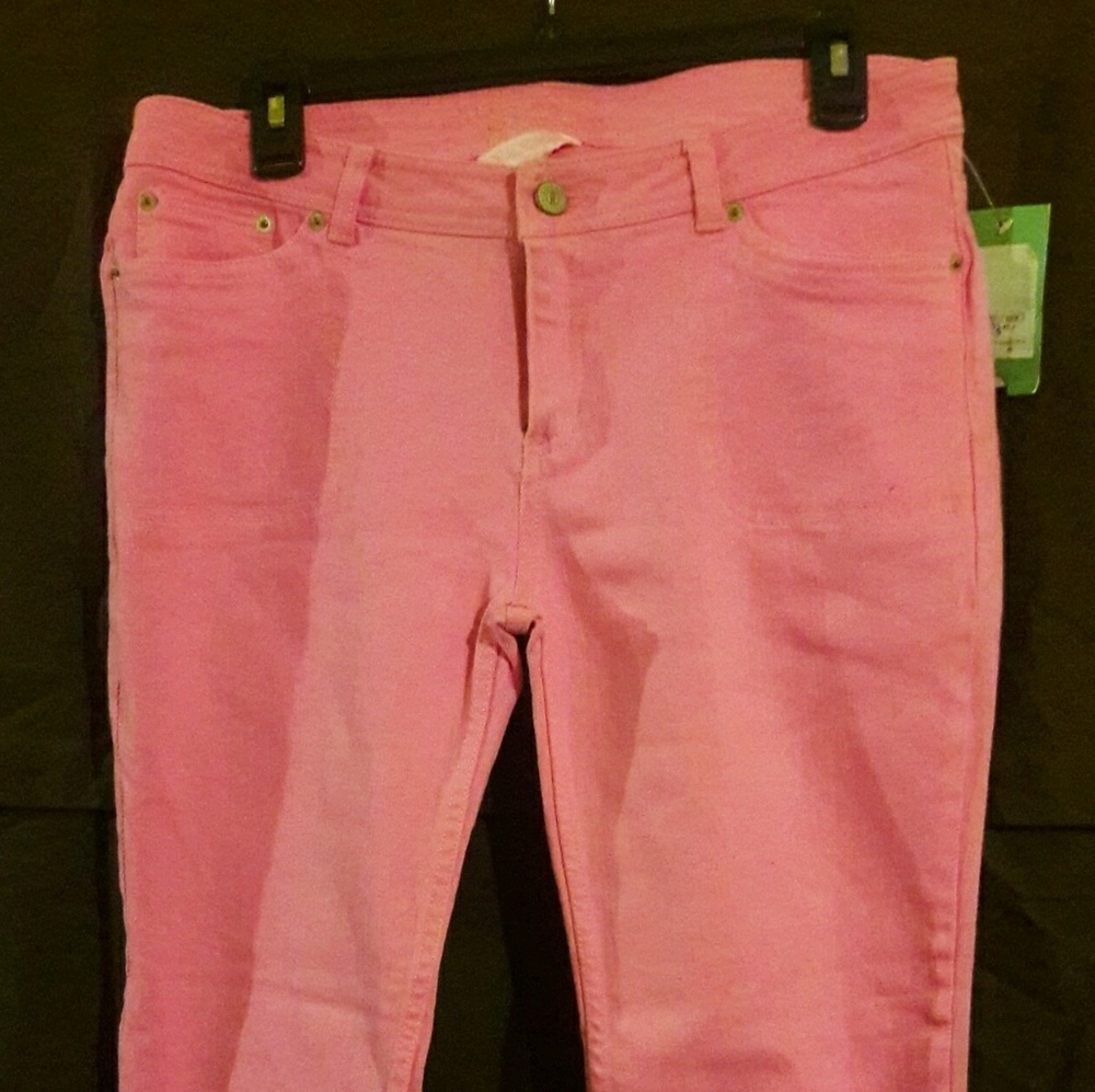 Lilly Pulitzer denim capris sz 8 womens NWT
