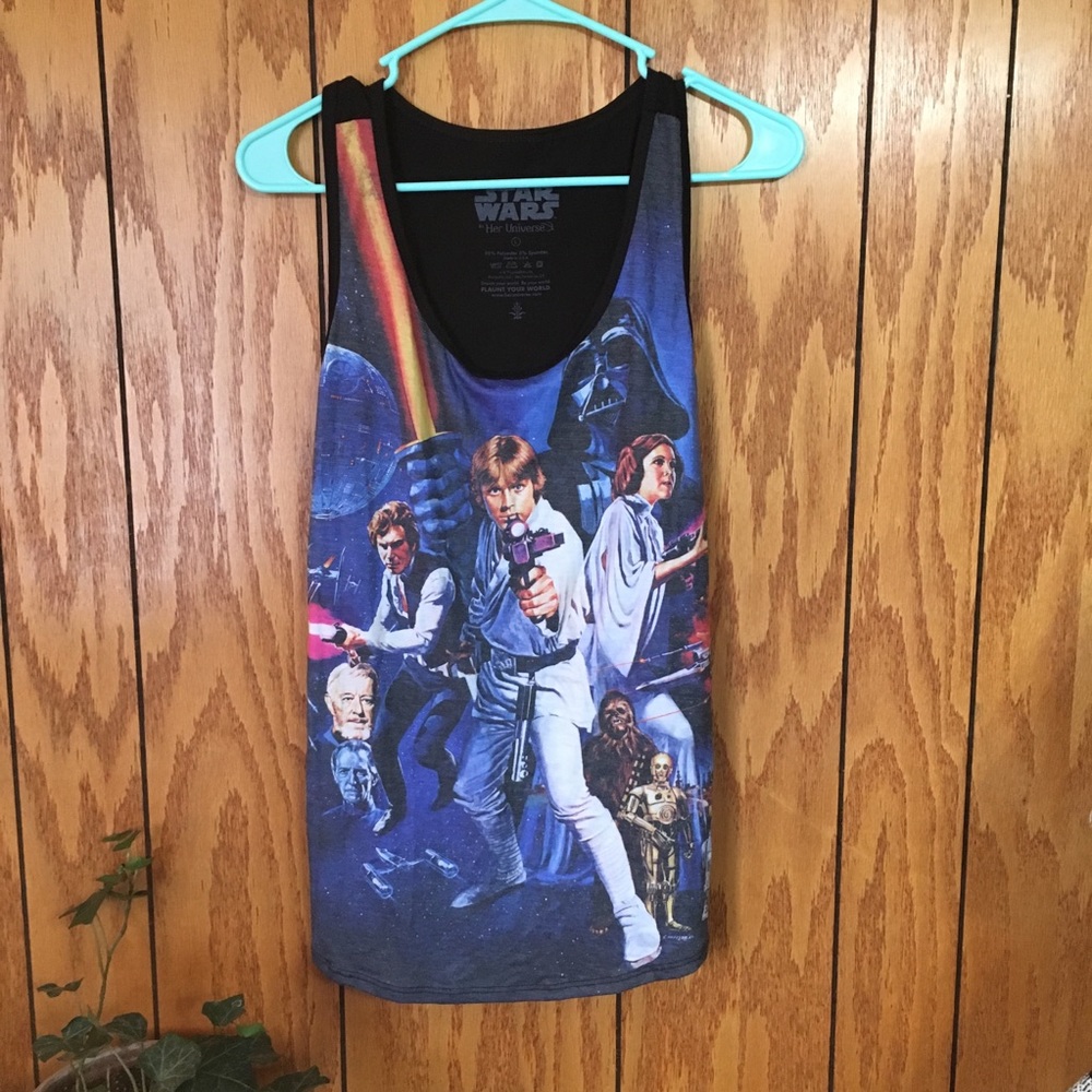 All print Star Wars tank top.