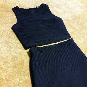 2-Piece Crop Top and Pencil Skirt Set