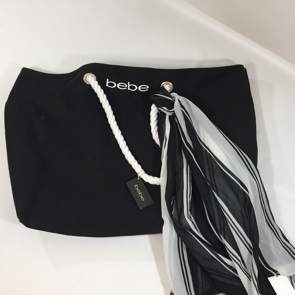 bebe Tote With Scarf