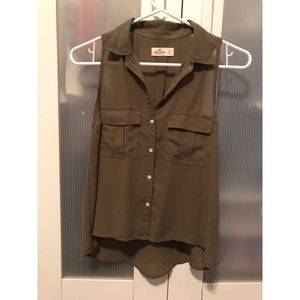 Chiffon Button Down Blouse