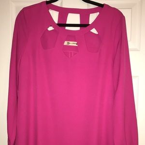 Hot pink shift dress