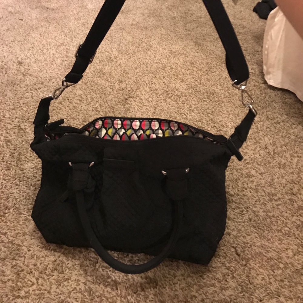 VERA BRADLEY HADLEY SATCHEL CLASSIC BLACK
