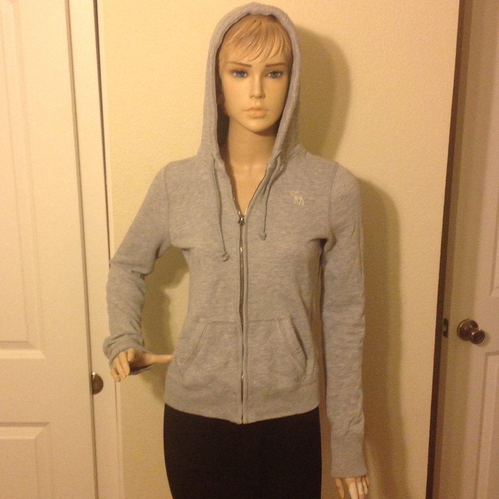 Abercrombie & Fitch favorite grey zip up hoodie