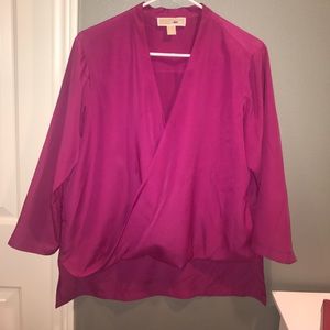 MICHAEL Michael Kors v neck cut blouse