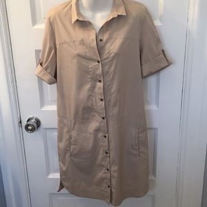 Zara button down tshirt dress with pockets