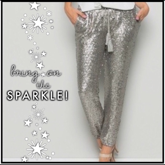 ❤️LAST!❤️Sequin Joggers - Picture 7 of 7