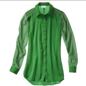 3.1 Phillip Lim for Target Green Silky Blouse