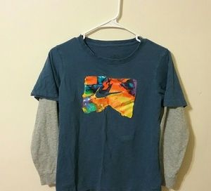 Retro Paint Splash Nike Athletes Long Sleeve T