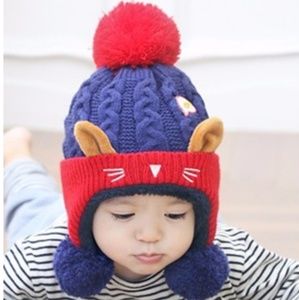 Adorable Purple Baby Knitted Beanie