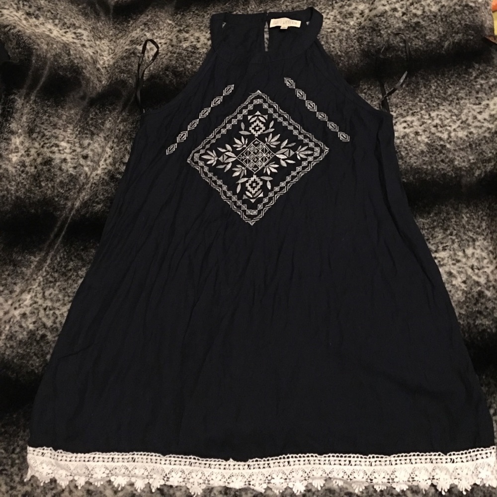 Sweet Wanderer Navy Blue/white Dress