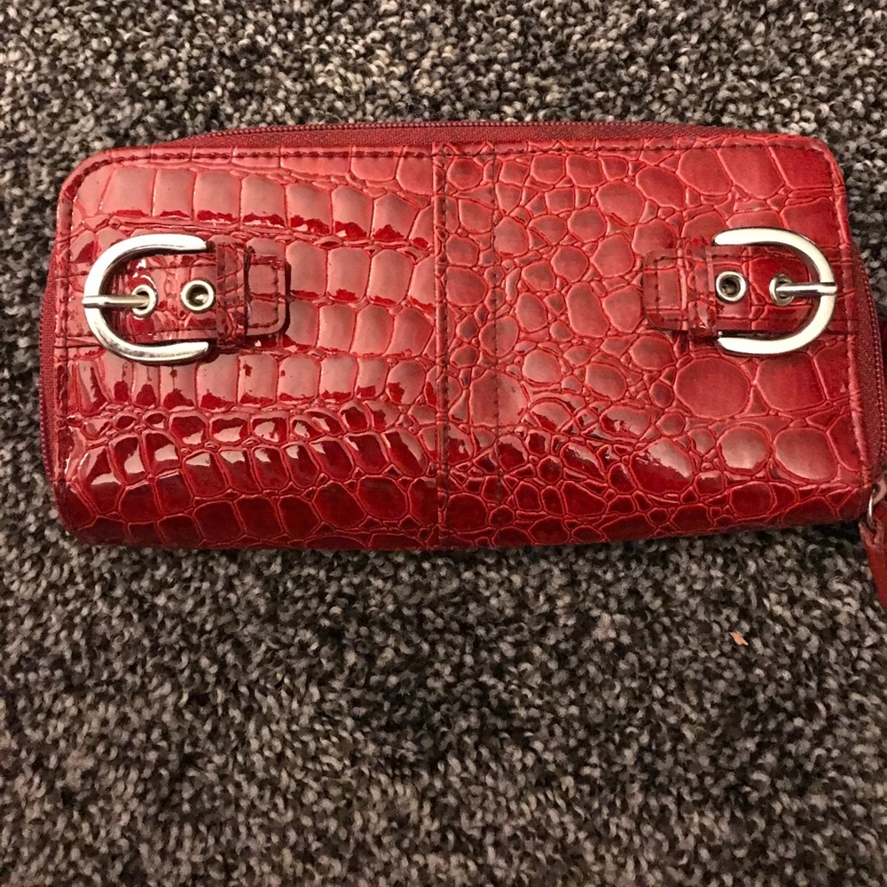 Red patent leather Wallet