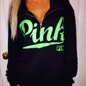 Pink zip up sweatshirt