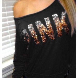Pink sequin top