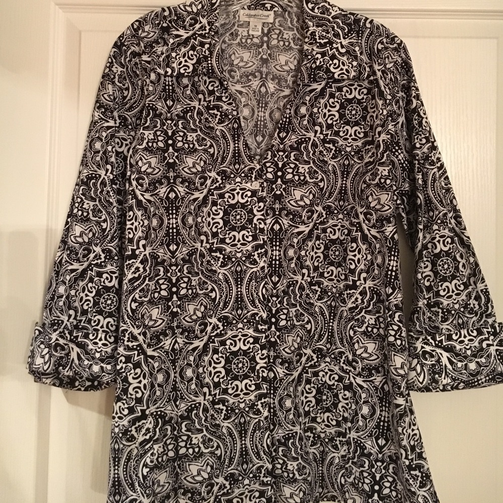 COLDWATER CREEK Cotton Print Shirt