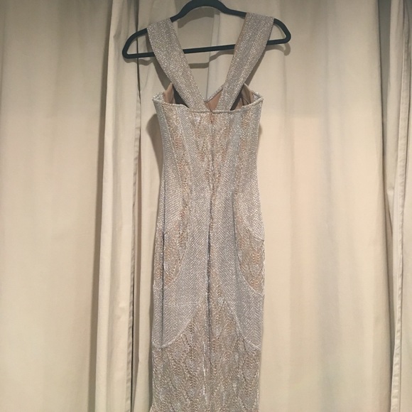 Fouad Sarkis stunning silver formal gown / dress - Picture 8 of 8