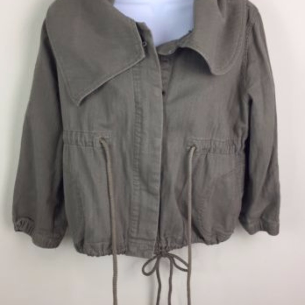 VTG Army Green Crop Women's Small Jacket Hang Ten - Picture 4 of 5