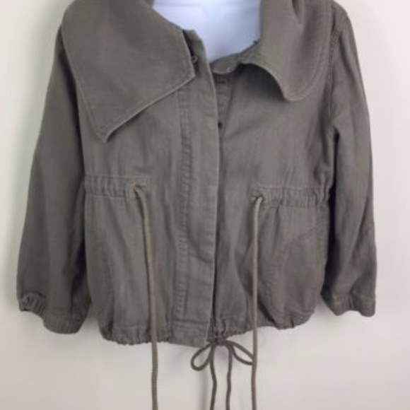 VTG Army Green Crop Women's Small Jacket Hang Ten - Picture 4 of 5