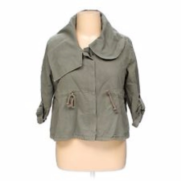 VTG Army Green Crop Women's Small Jacket Hang Ten - Picture 3 of 5