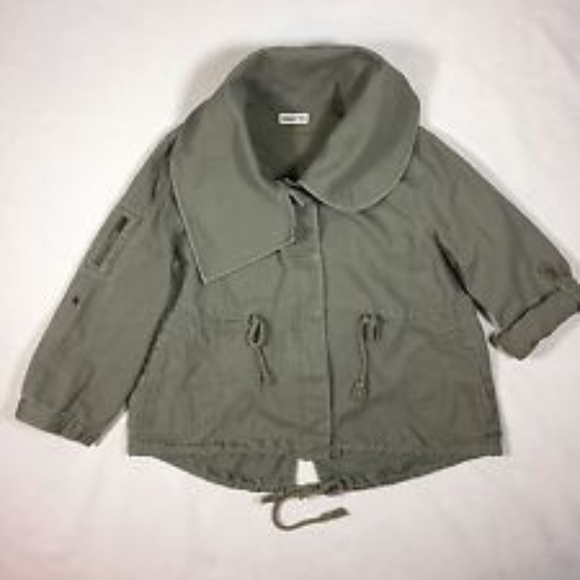 VTG Army Green Crop Women's Small Jacket Hang Ten - Picture 2 of 5