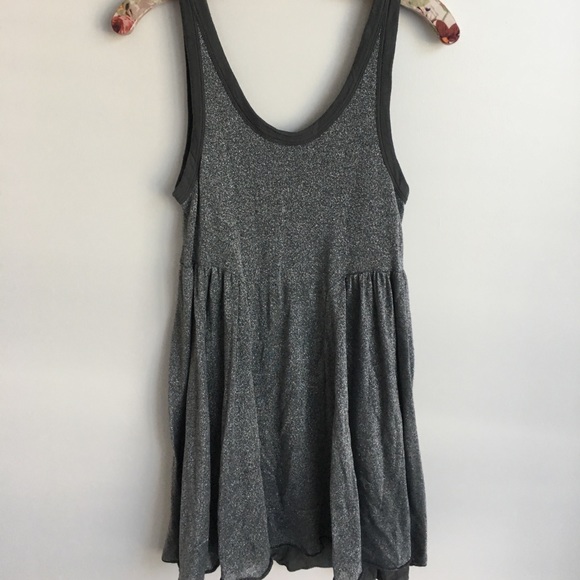 Women's Free People Cruise Town Gray Sparkly Tunic - Picture 2 of 5