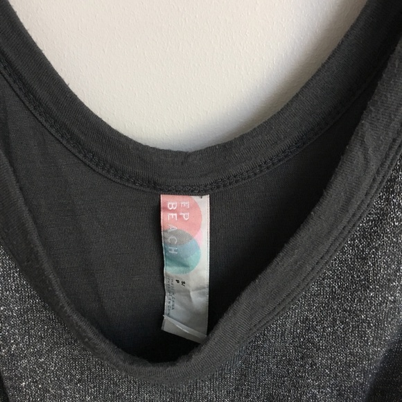 Women's Free People Cruise Town Gray Sparkly Tunic - Picture 4 of 5