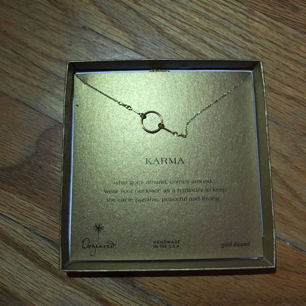 New in Box Dogeared Gold Necklace