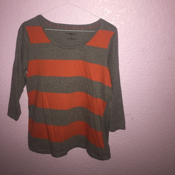 NWOT Liz Claiborne sport top w/ stripe pattern - Picture 2 of 5