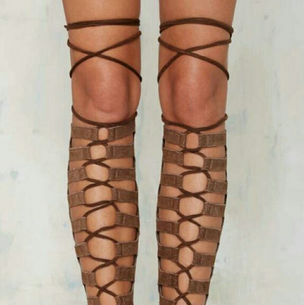 JEFFERY CAMPBELL GLADIATOR SANDALS THIGH HIGH