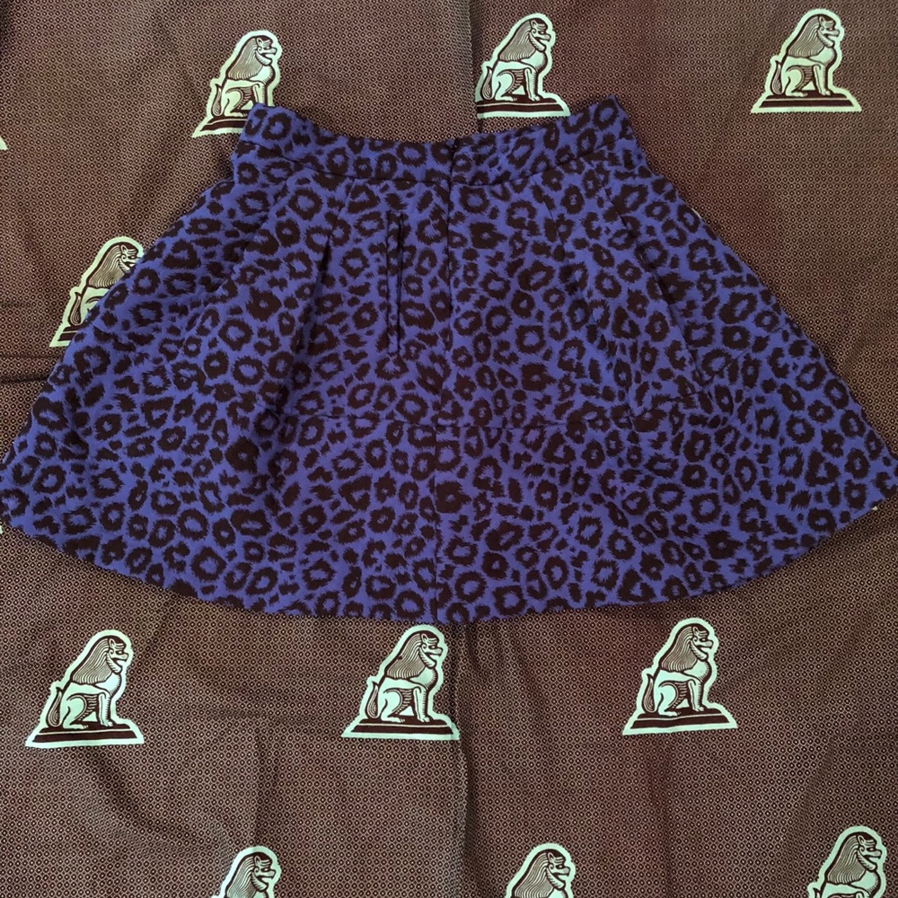 Pocketed Cheetah Print Skater Skirt
