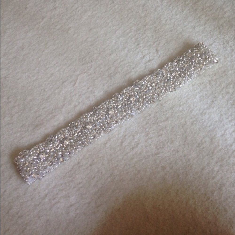 Bridal Beaded and Crystal Encrusted Belt/Sash