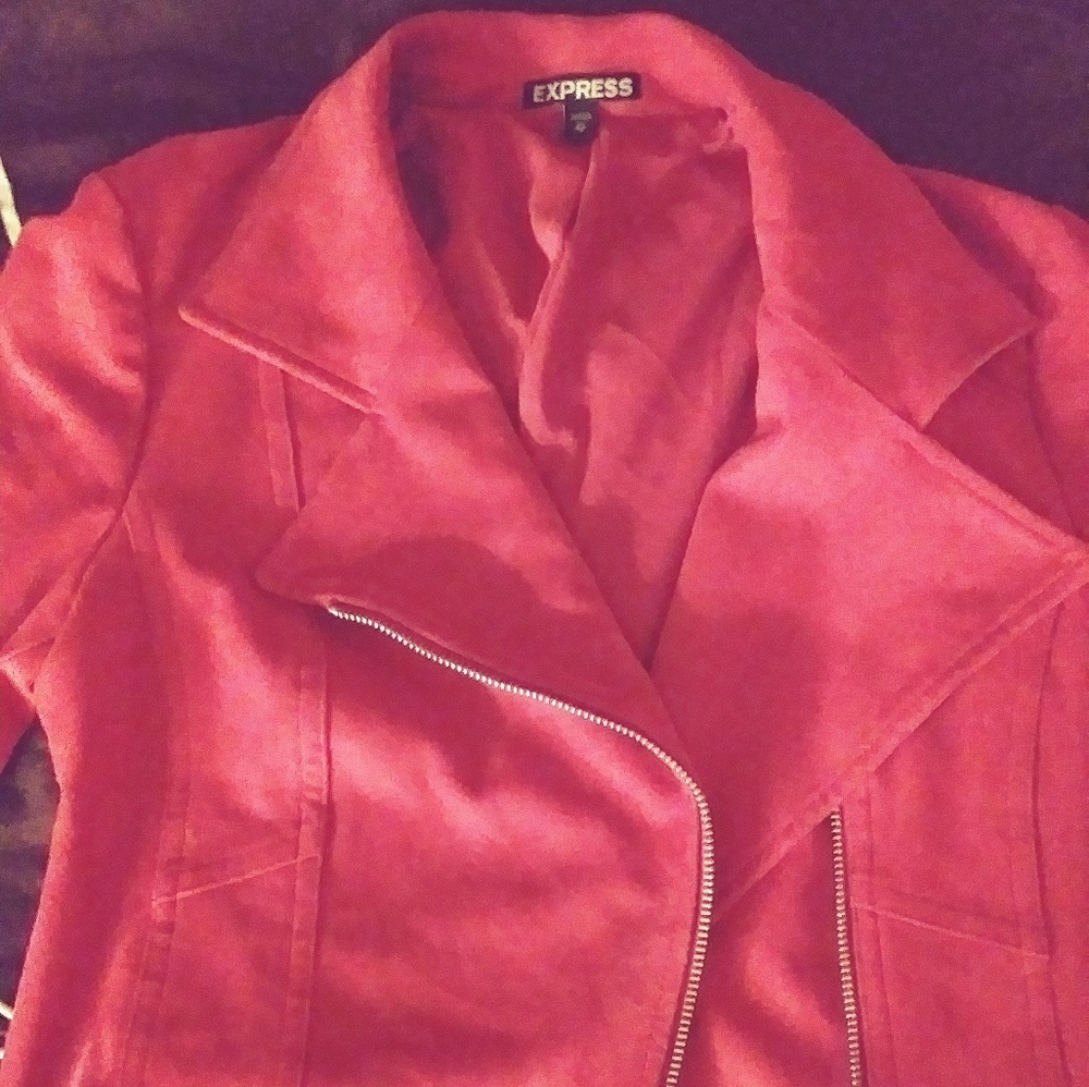 Red suede jacket