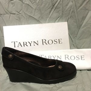 Taryn Rose : Made in Italy : Suede Wedge Pumps