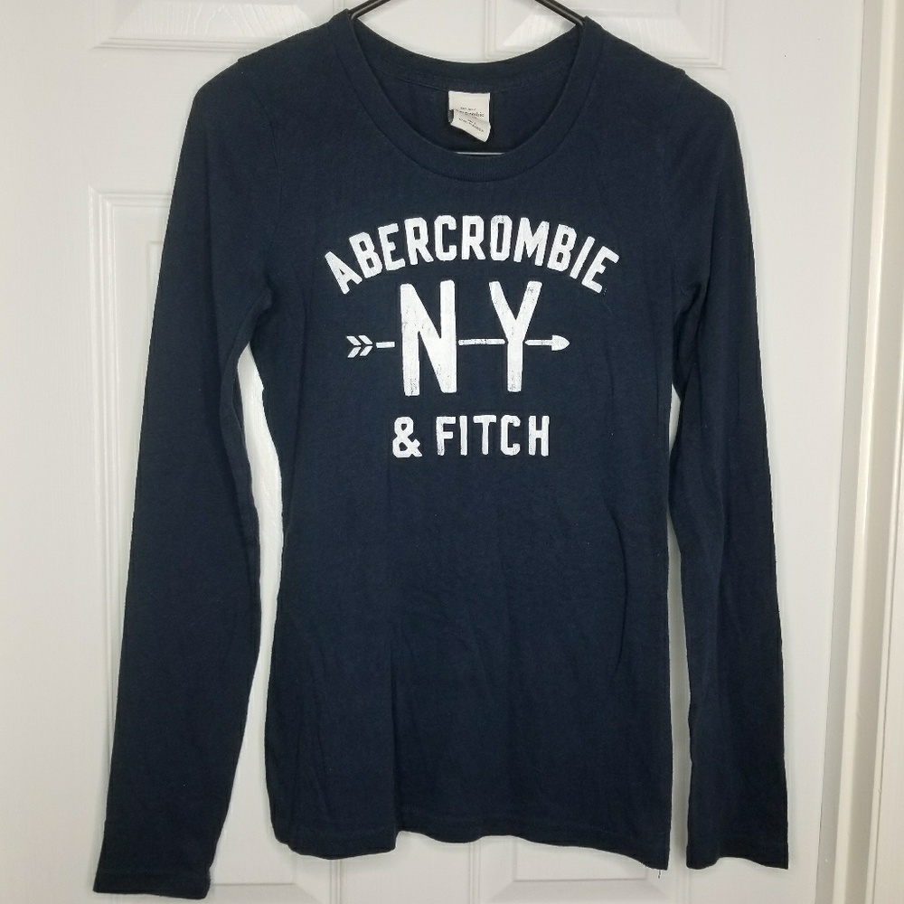 Abercrombie Navy Blue Long-Sleeved Shirt