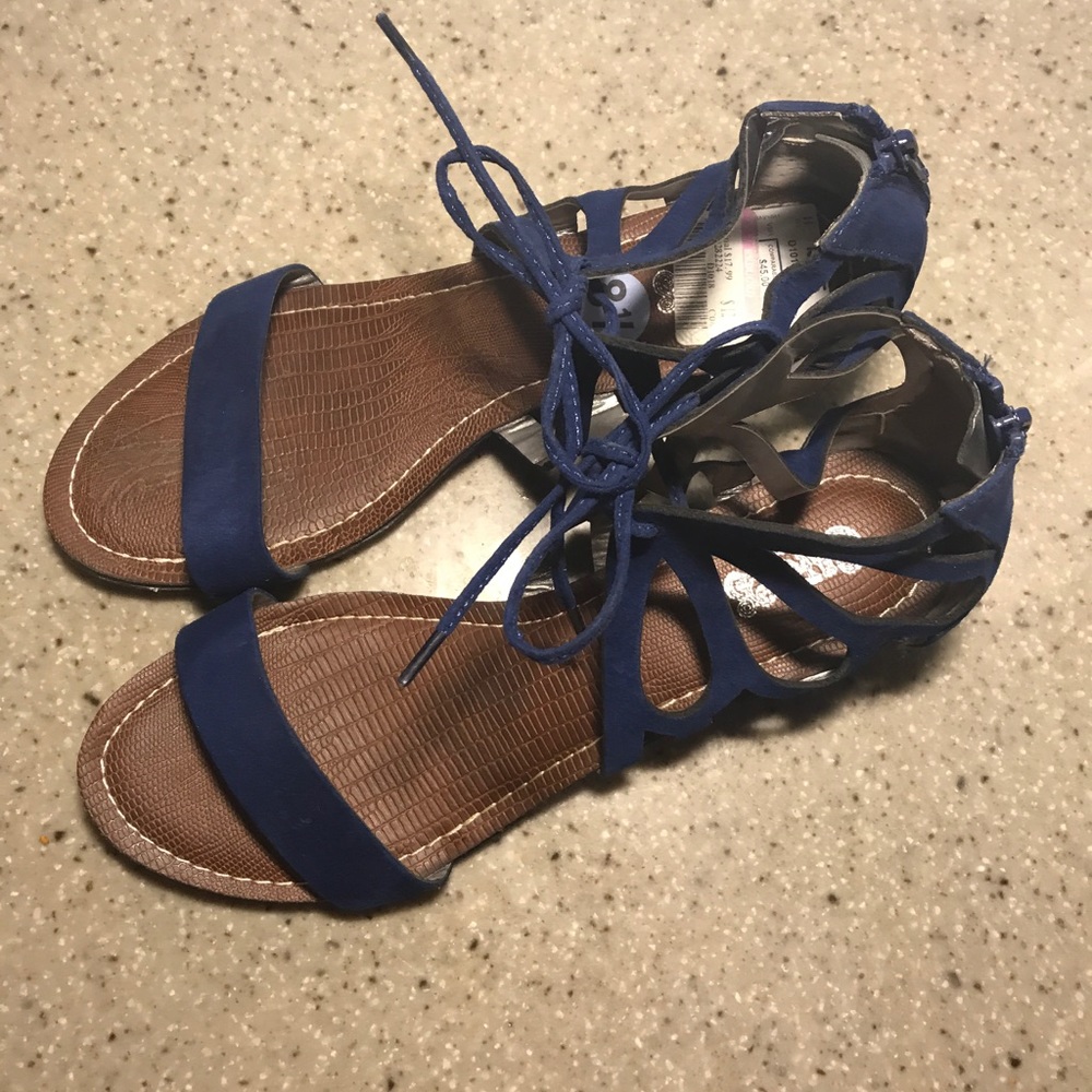 Blue sandals